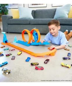 Alternative view of Pista De Hot Wheels Track Creator 3 En 1 Azul Naranja